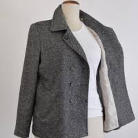 Damen Mantel Jacke | Fischgrad Muster grau | Bild 4