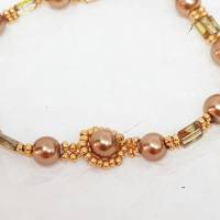Schlichte elegante Halskette in caramel-gold Bild 4