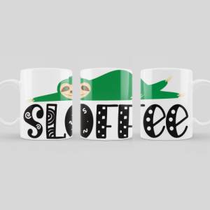Kaffeetasse mit lustigem Faultier Motiv, lustiges Geschenk für Faultiere - Sloffee, perfekte Geschenkidee Bild 2
