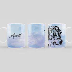 Personalisierte Keramiktasse für Kaffee- und Teeliebhaber | Tasse mit Namen und Berner Sennenhund Motiv | Geschenkidee Bild 2