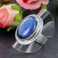 blauer Kyanit Disthen Ring 925er Silber verstellbar Gr. 55 - 66 Bild 2