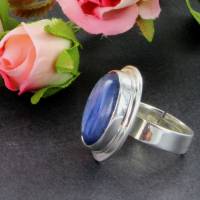 blauer Kyanit Disthen Ring 925er Silber verstellbar Gr. 55 - 66 Bild 7