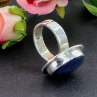 blauer Kyanit Disthen Ring 925er Silber verstellbar Gr. 55 - 66 Bild 9