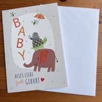 Windeltorte Elefant,  für Junge, Windelbaby Box, auch mit Name personalisiert Bild 6