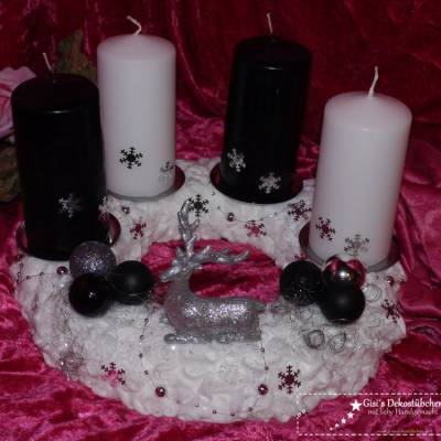 Adventskranz "Hirsch im SCHNEE-XMAS"