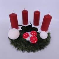 Adventskranz mit echten Kerzen Bild 1