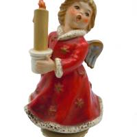 Seltener roter Goebel Engel mit Kerze Spieluhr Bild 1