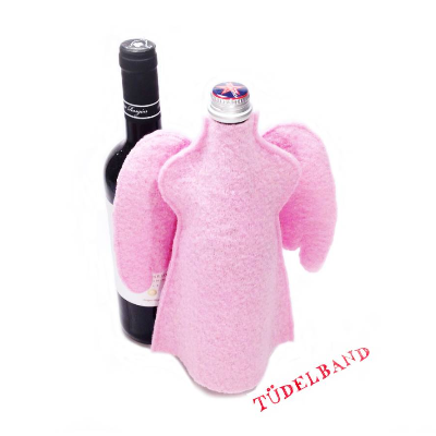 Flaschenengel Flaschenüberzug...rosa...