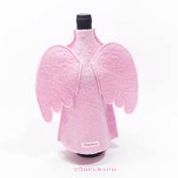 Flaschenengel Flaschenüberzug...rosa... Bild 3