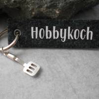 Hobbykoch Schlüsselanhänger Filz Koch Küche Pfannenwender Bild 1