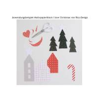 Bastelkarton Motivpapier I love Christmas classic Bild 4