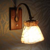 Paar Vintage Nachttisch Lampen mit Schirm Bild 9