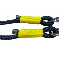 Leine Halsband Set verstellbar, dunkelblau, gelb, ab 17 cm Halsumfang Bild 6