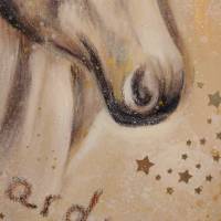 STARDUST - Pferdebild mit Sternen und Glitter 40cmx60cm auf Leinwand Bild 9