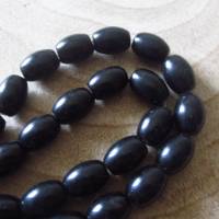 8x Natürliche Obsidian Perlen, oval, 16 x 12 mm Bild 2