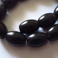 8x Natürliche Obsidian Perlen, oval, 16 x 12 mm Bild 3
