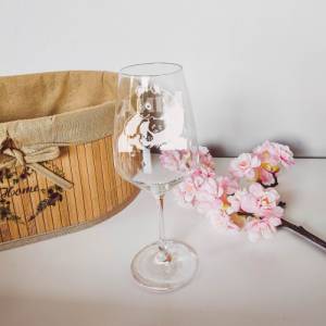 Personalisiertes Weinglas mit Name und Panda Motiv | Trinkglas mit Namen | Geschenke mit Wunschgravur Bild 1