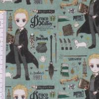 12,90 EUR/m Baumwollstoff Draco Malfoy Harry Potter auf grün Lizenzstoff Webware 100% Baumwolle Bild 9