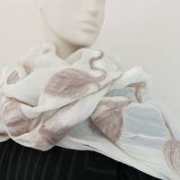 Damenschal aus Wolle und Seide (Chiffon), besonders und einmaliges Tuch für den Sommer und Winter Bild 1