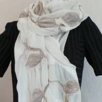 Damenschal aus Wolle und Seide (Chiffon), besonders und einmaliges Tuch für den Sommer und Winter Bild 3