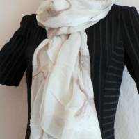 Damenschal aus Wolle und Seide (Chiffon), besonders und einmaliges Tuch für den Sommer und Winter Bild 4