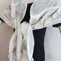 Damenschal aus Wolle und Seide (Chiffon), besonders und einmaliges Tuch für den Sommer und Winter Bild 5