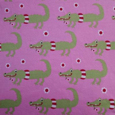 Farbenmix Jersey Krokodil rosa