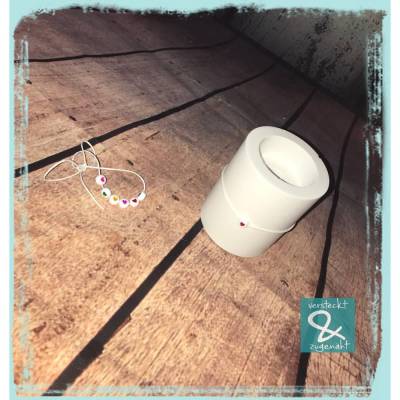 Kerzenständer für  Stabkerzen und Teelichter, aus Raysin