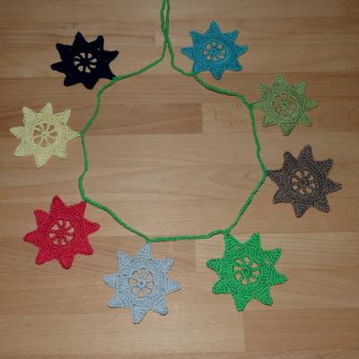 Häkelanleitung Sternengirlande, vielseitig und dekorativ, pdf-Datei