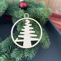 „Weihnachtsbaum“ - Geschenkanhänger/Christbaumanhänger aus Holz Bild 1