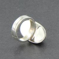 Sodalith Cabochon oval in Silber gefasst mit verstellbarer Ringgröße Bild 10