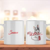 Personalisierte Tasse mit Bulldogge Print | Bedruckte Kaffeetasse aus Keramik | Spülmaschinenfeste Motiv Tasse Bild 1