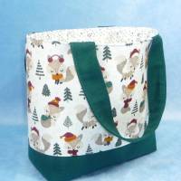 Kinder-Tasche mit süßen Winterfüchsen, gefüttert | Kindergartentasche | Kita Tasche | Stofftasche Bild 3