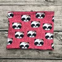 cooler Schlauchschal Loop Schal für den Winter 0-2 Jahre Rosa Panda Bild 1
