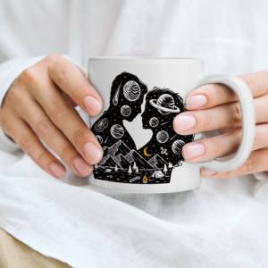 Bedruckte Keramiktasse Pärchen für Kaffee- und Teeliebhaber | spülmaschinenfeste Tasse mit Motiv | Geschenkidee für Paar Bild 2