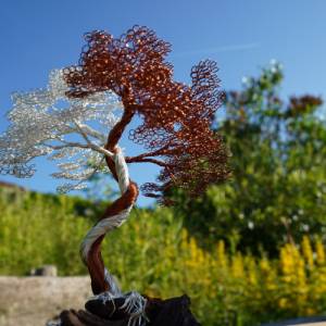 Drahtbaum, Verlobung Geschenk personalisierbar - einzigartiges Verlobungsgeschenk - Hochzeitsgeschenk aus Holz und Draht Bild 4