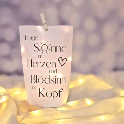 Lichtertüte mit Spruch / Mitbringsel / Wohn Accessoires Dekoration / Geschenkidee unter 10€