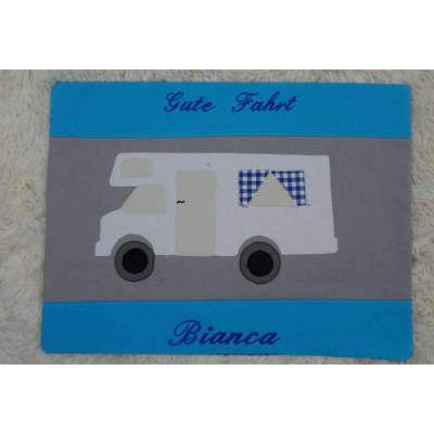 Platzdeckchen Wohnmobil, personalisiert, Wunschfarbe wählbar