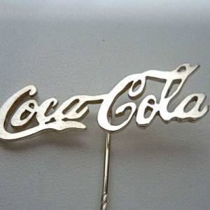 Große 925 Sterling Silber Coca Cola Anstecknadel (Mitarbeiter/Jubilar) Rarität Bild 1
