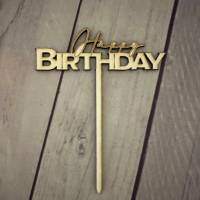 Caketopper, Happy Birthday, Tortenstecker, zum Geburtstag für die Geburtstagstorte Bild 3