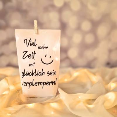 Lichtertüte mit Spruch / Mitbringsel / Wohn Accessoires Dekoration / Geschenkidee unter 10€