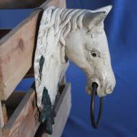 alter Türklopfer Pferdekopf aus Gußeisen Bild 6