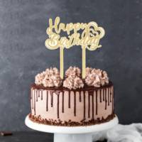 Caketopper, Happy Birthday, Tortenstecker, zum Geburtstag für die Geburtstagstorte Bild 1