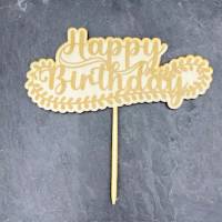 Caketopper, Happy Birthday, Tortenstecker, zum Geburtstag für die Geburtstagstorte Bild 4