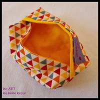 Taschentüchertasche "TaTüTa gelb-bunte Eckchen" aus Baumwollstoff genäht, von he-ART by helen hesse Bild 6