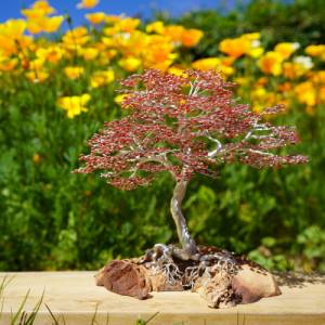 Dekorativer Baum aus Holz und Draht, besondere Geschenkidee für besondere Anlässe. Außergewöhnliche Dekoration aus Vollh Bild 2