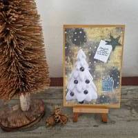 Weihnachtskarte mit Weihnachtsbaum - Sterne - Geschenk Bild 1