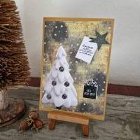 Weihnachtskarte mit Weihnachtsbaum - Sterne - Geschenk Bild 3