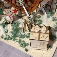Adventskalender Riesenrad und Karussell zum selber befüllen, 23 Gondeln, Glühweinstand und die 24 Tür als Geschenkbox. Bild 5