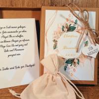 Personalisiertes Hochzeitgeschenk - Geldgeschenk mit Namen und Datum zur Hochzeit - Geschenkverpackung Brautpaar - Liebe Bild 1